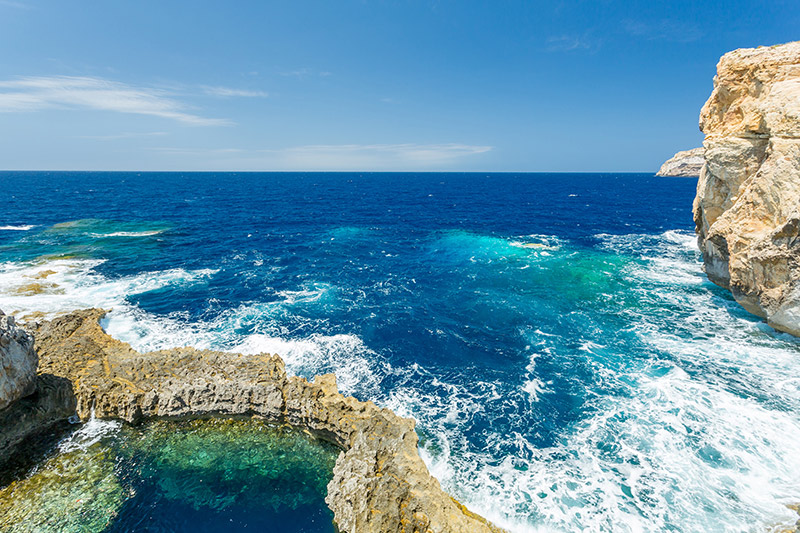 The former Azure Window in Malta